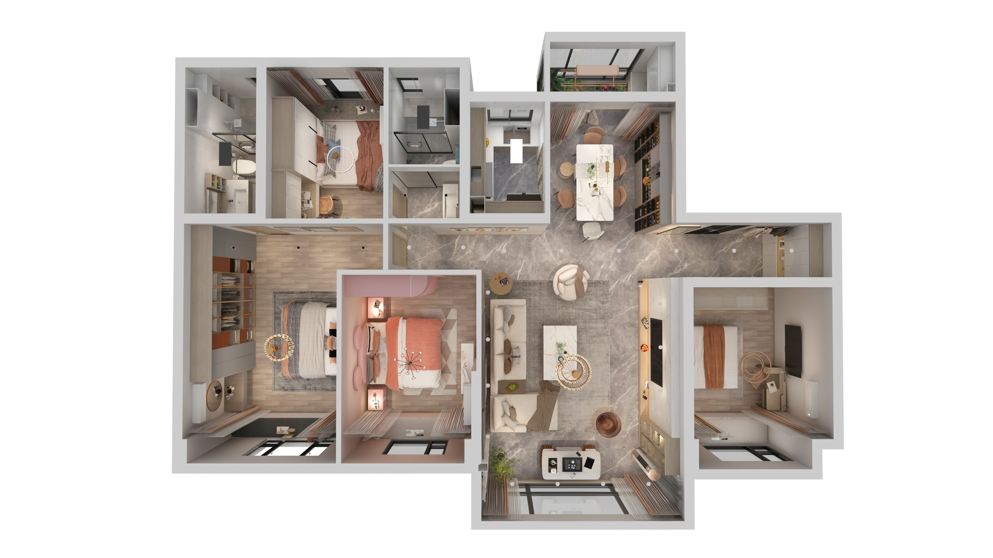 现代轻奢风格温馨之家-50