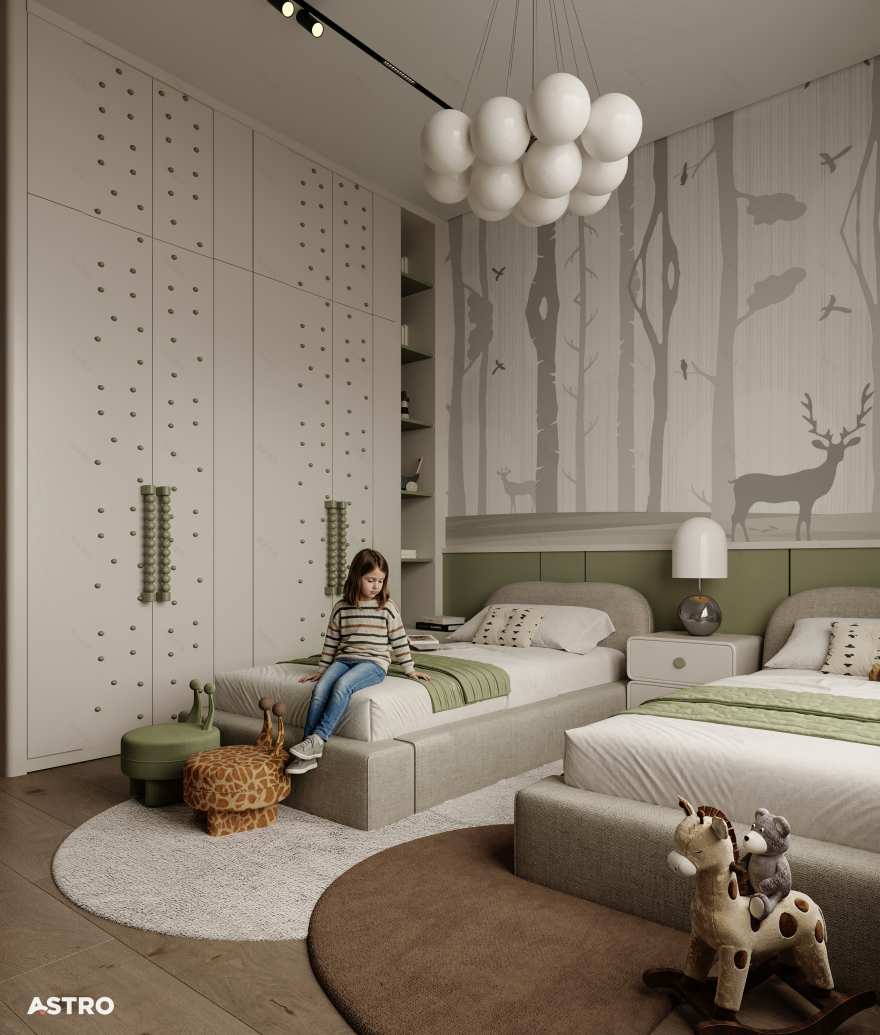 儿童卧室设计丨沙特阿拉伯丨Astro Architects-10