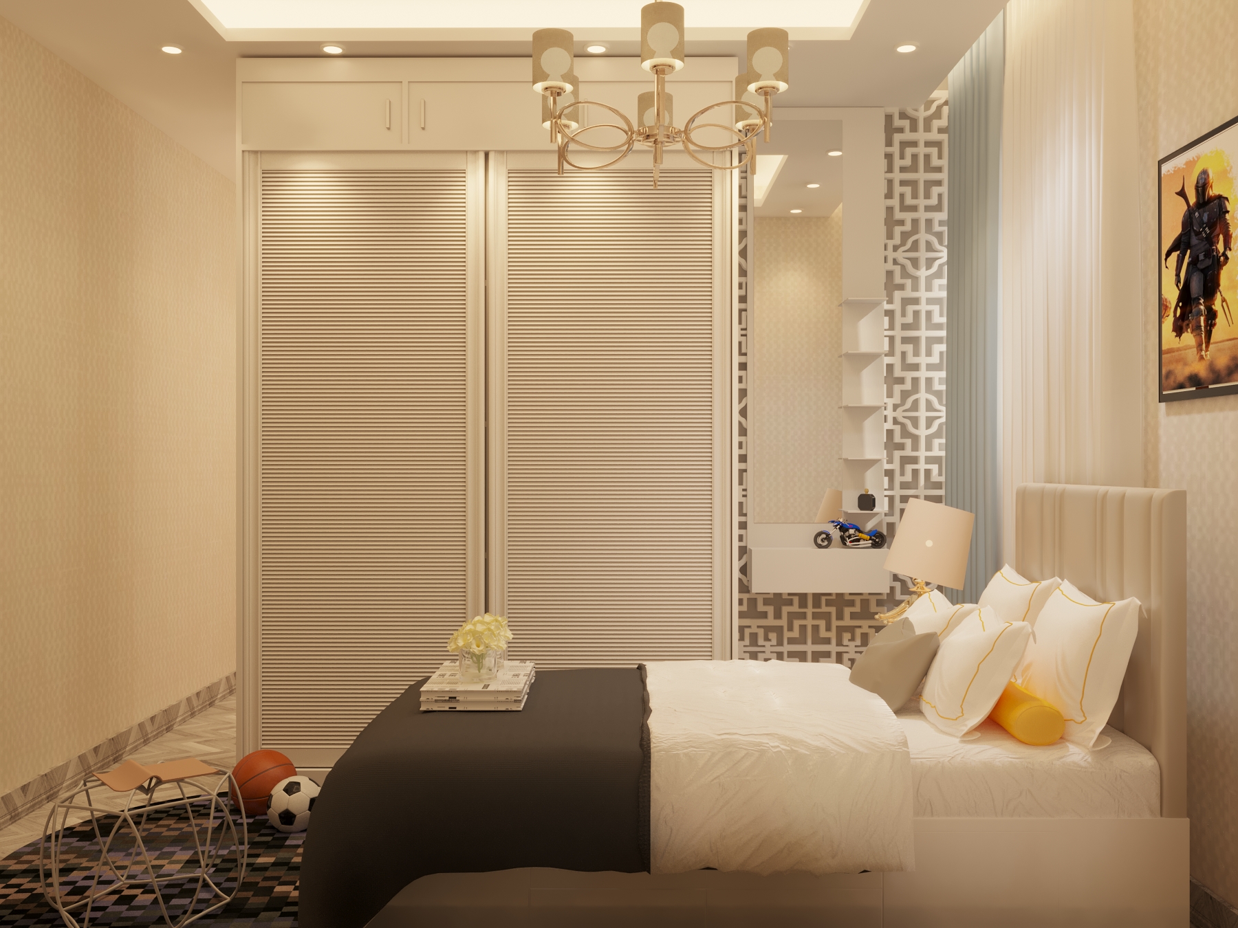 A shared bedroom between a girl and a boy-3