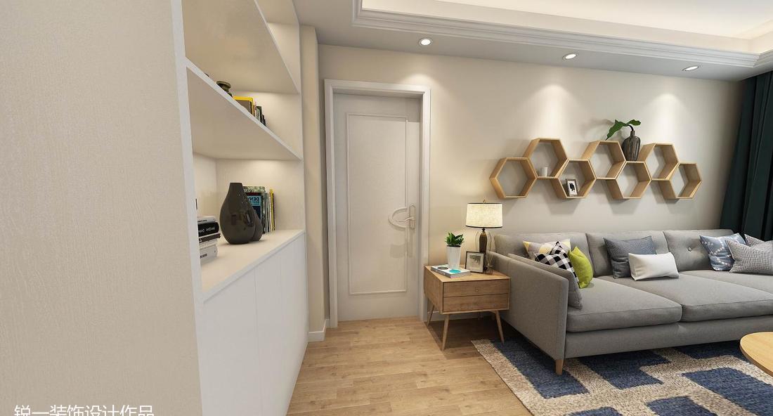 新月鸿锦苑张先生雅居 | 原木风家居，电视背景墙地板上墙-10