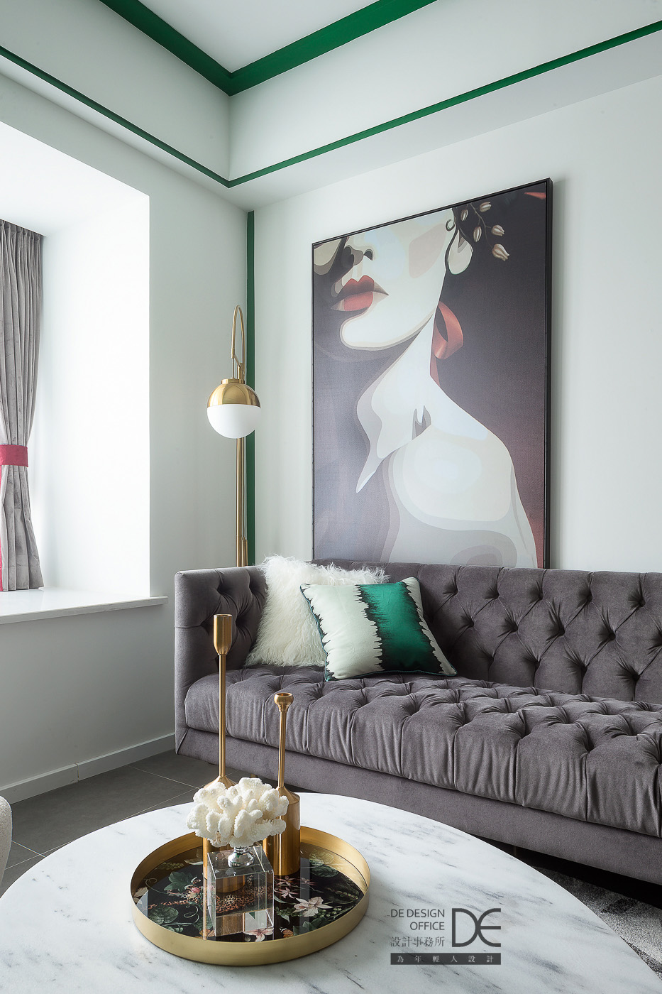 绿色轻奢,复古怀旧的精致空间-28