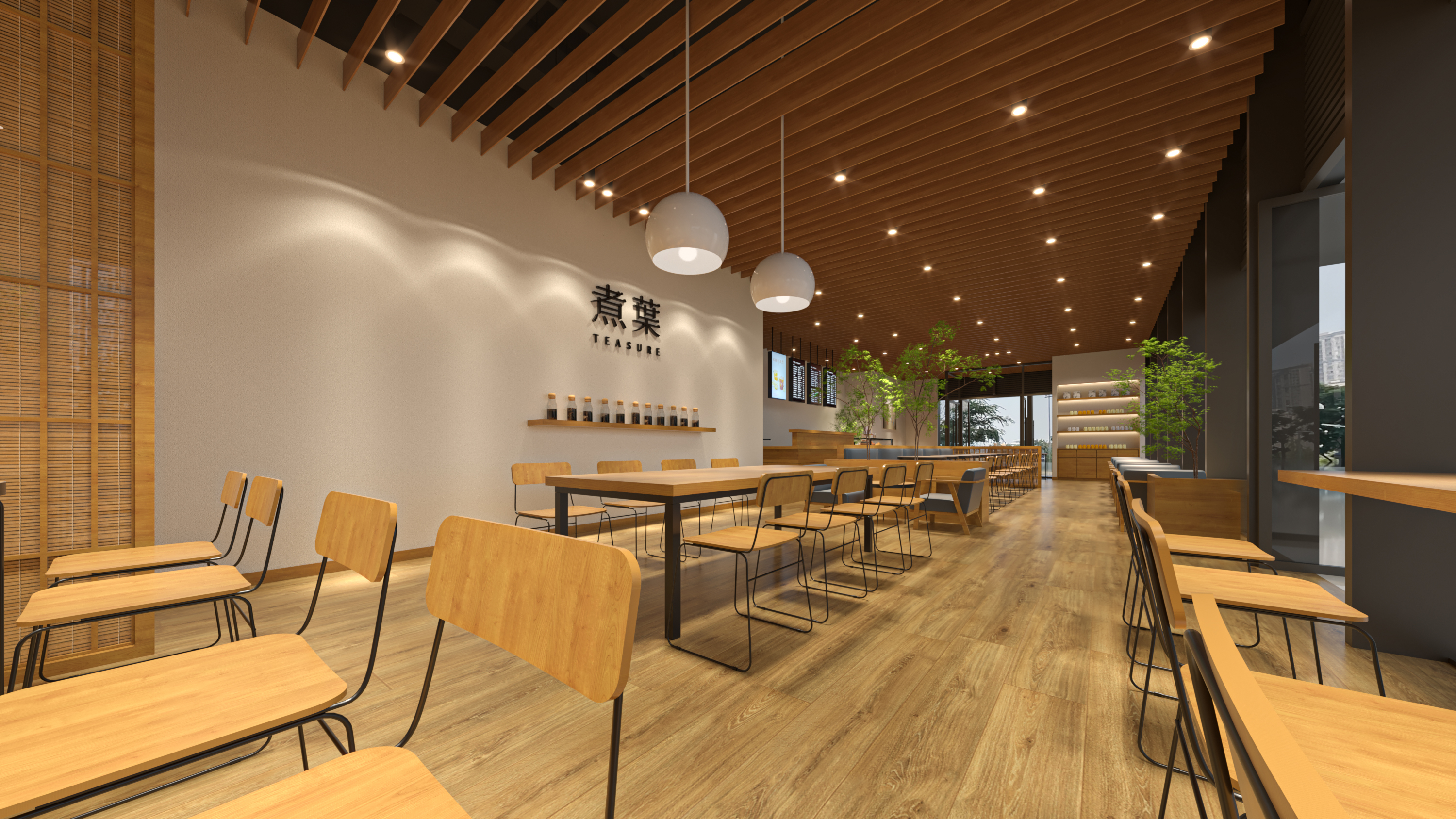 煮叶茶饮空间设计（包含北京五道口店,大吉巷店,APM店等）丨中国北京-9