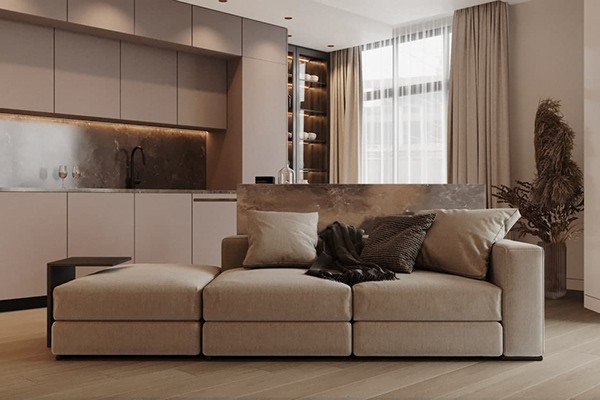 100㎡浅色系公寓 明亮舒适的现代感-5