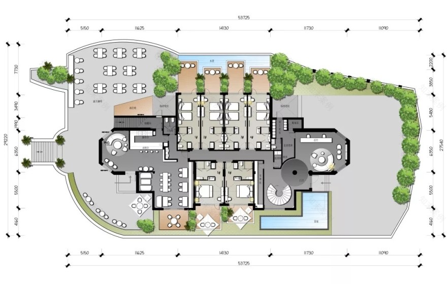 泰山脚下蓝莲花,现代艺术精品酒店设计-50