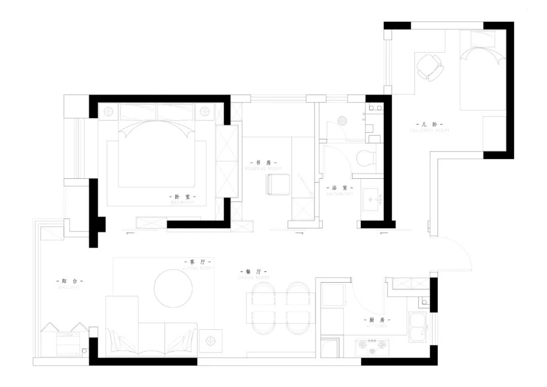 玄机重重 | 92㎡住宅空间的精致改造-13