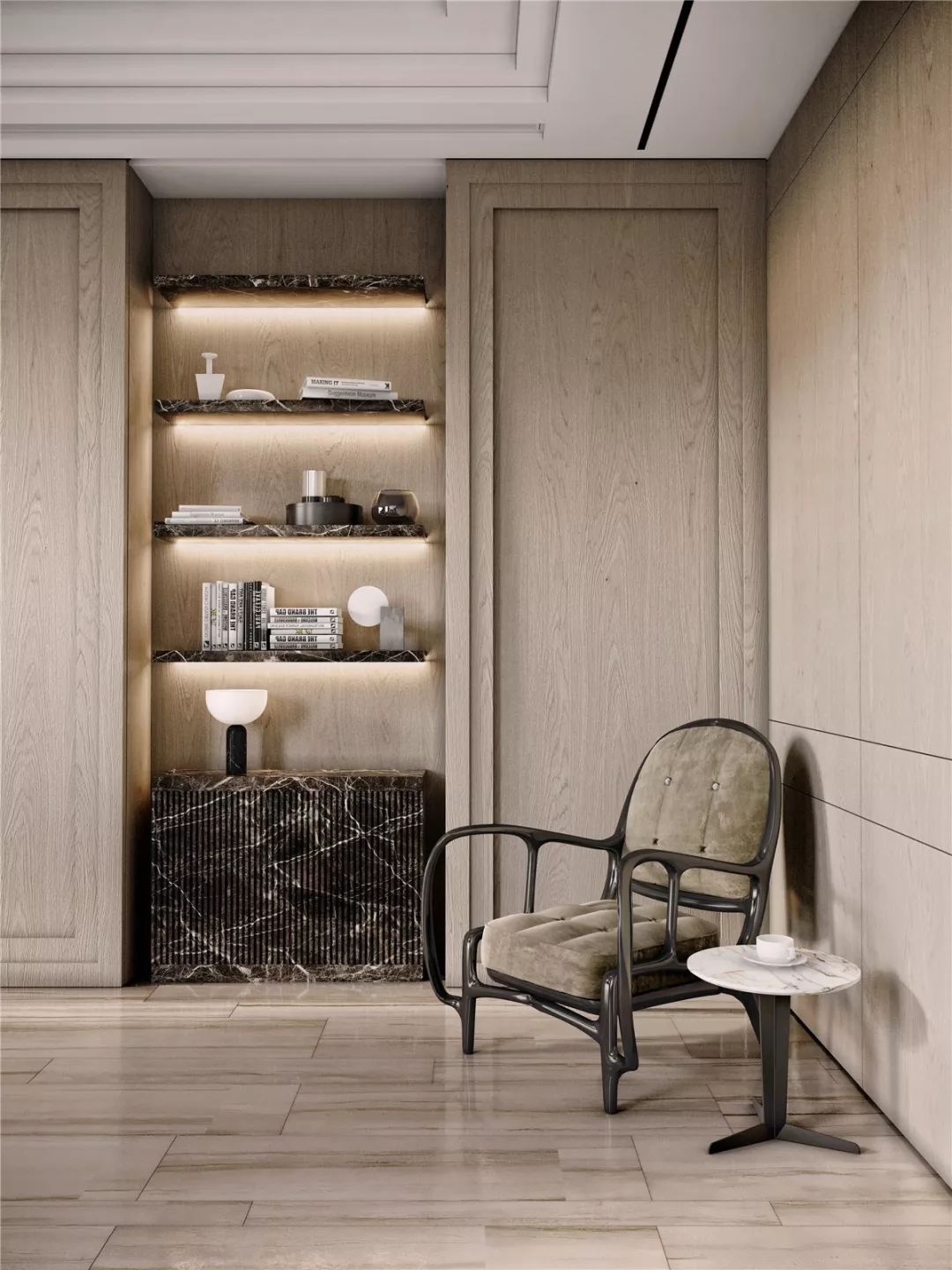 删繁就简的当代轻奢 | 东莞约 490 平米空间设计案例-28