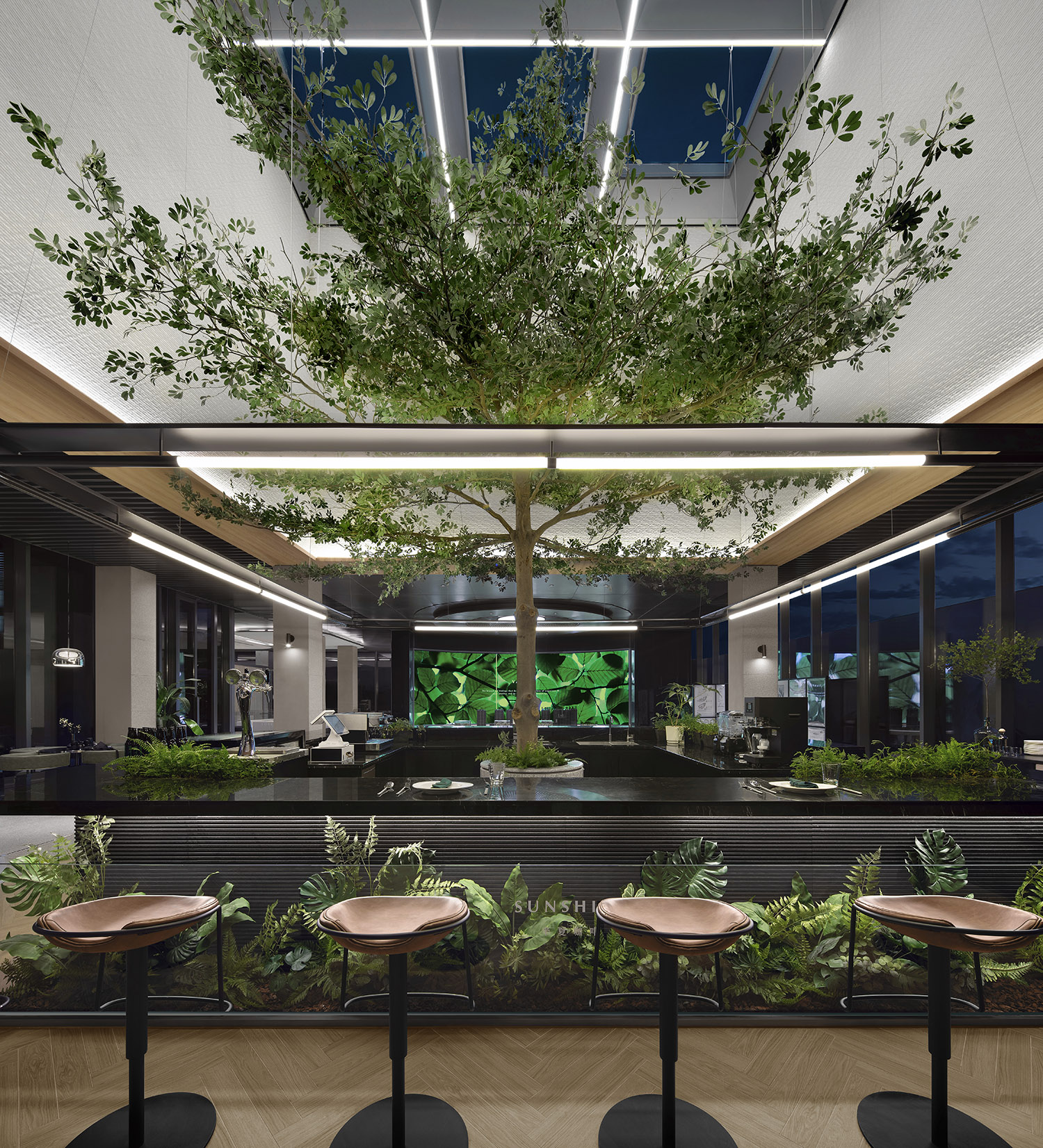 峻佳设计 | 杭州万科开了一家雨林中的餐厅,成新晋网红地!-56