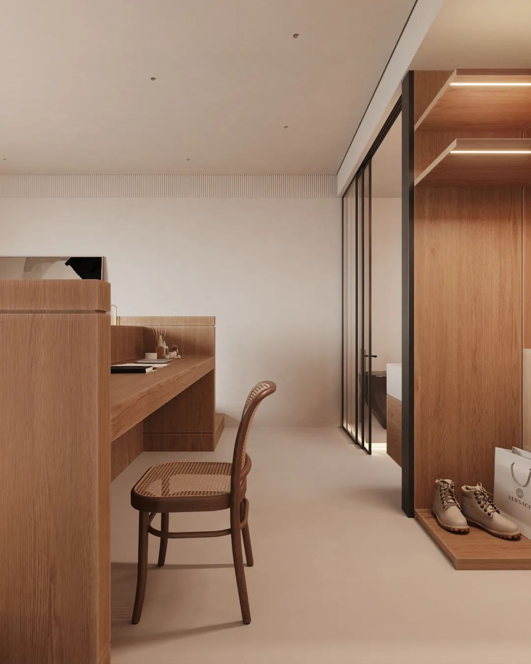 心灵归属之所，恣意的奶油系极简风 | 与空间设计-42