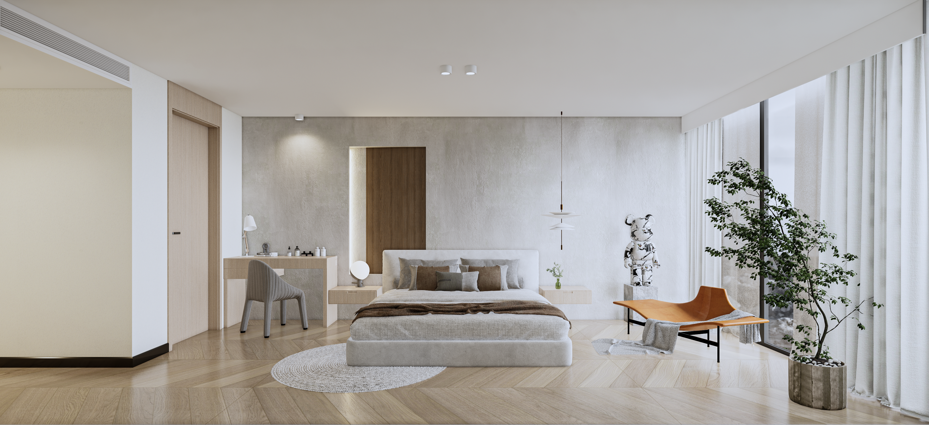 日式风80平家庭loft效果设计-15