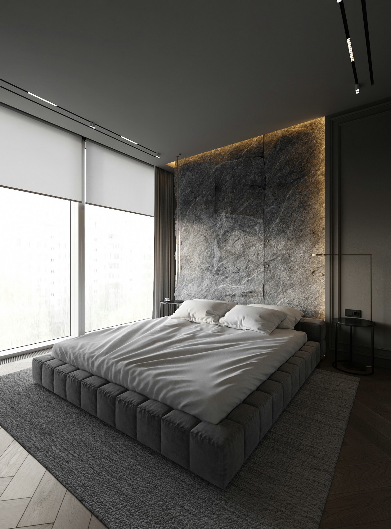 乌克兰高级灰色系公寓设计 超有范儿！-19