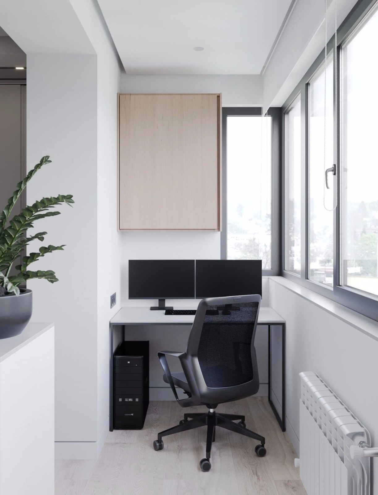 3个不到60平的小公寓丨阳台 餐厅都能变书房-15