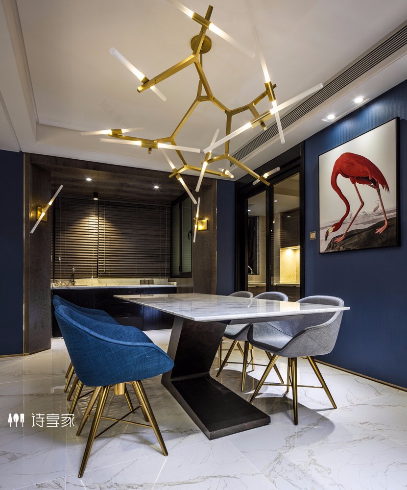 摩登华尔兹——180㎡现代精致住宅 诗享家设计-6