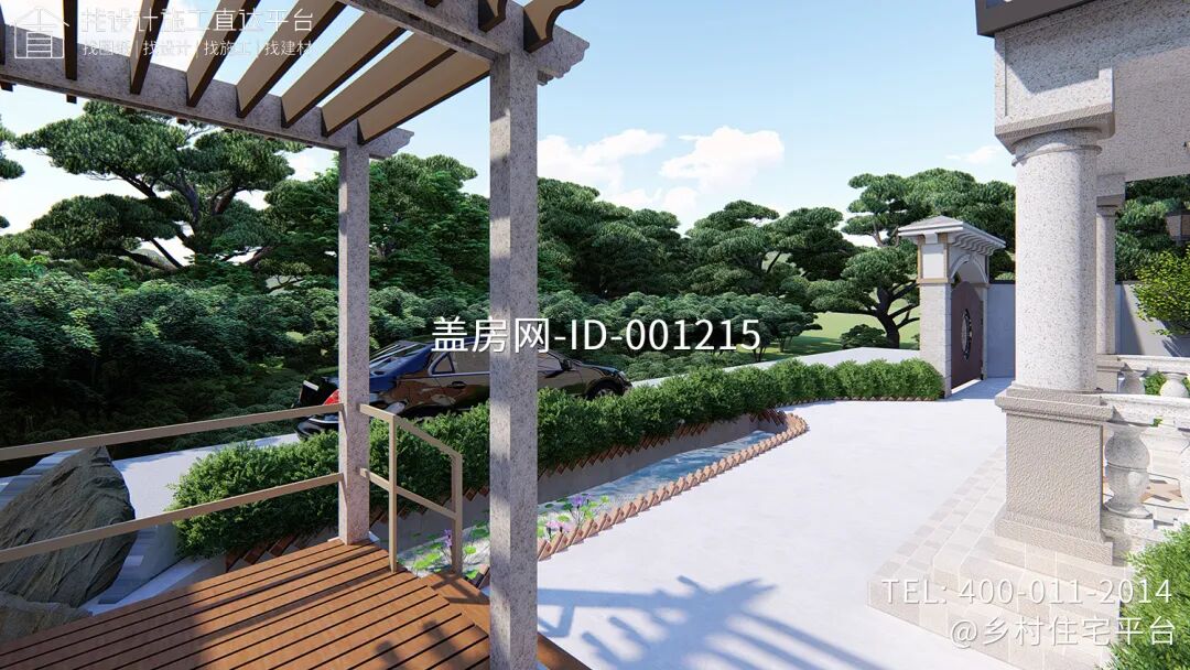 【设计师案例】土建参考造价44万，面宽18.3m×进深12.5m安徽安庆二层欧式别墅-44