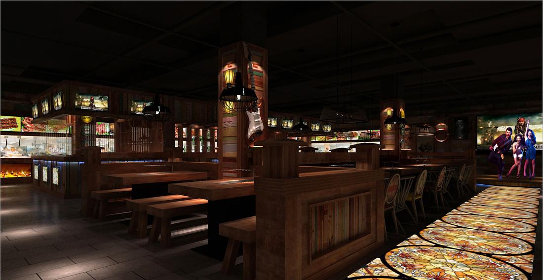 万骏设计/牙缝烧烤俱乐部餐厅-6