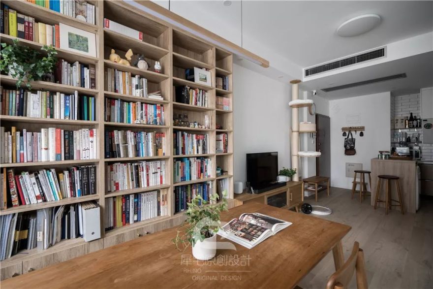 60 平全通透日式一居 | 书房 C 位,猫奴的天堂-44