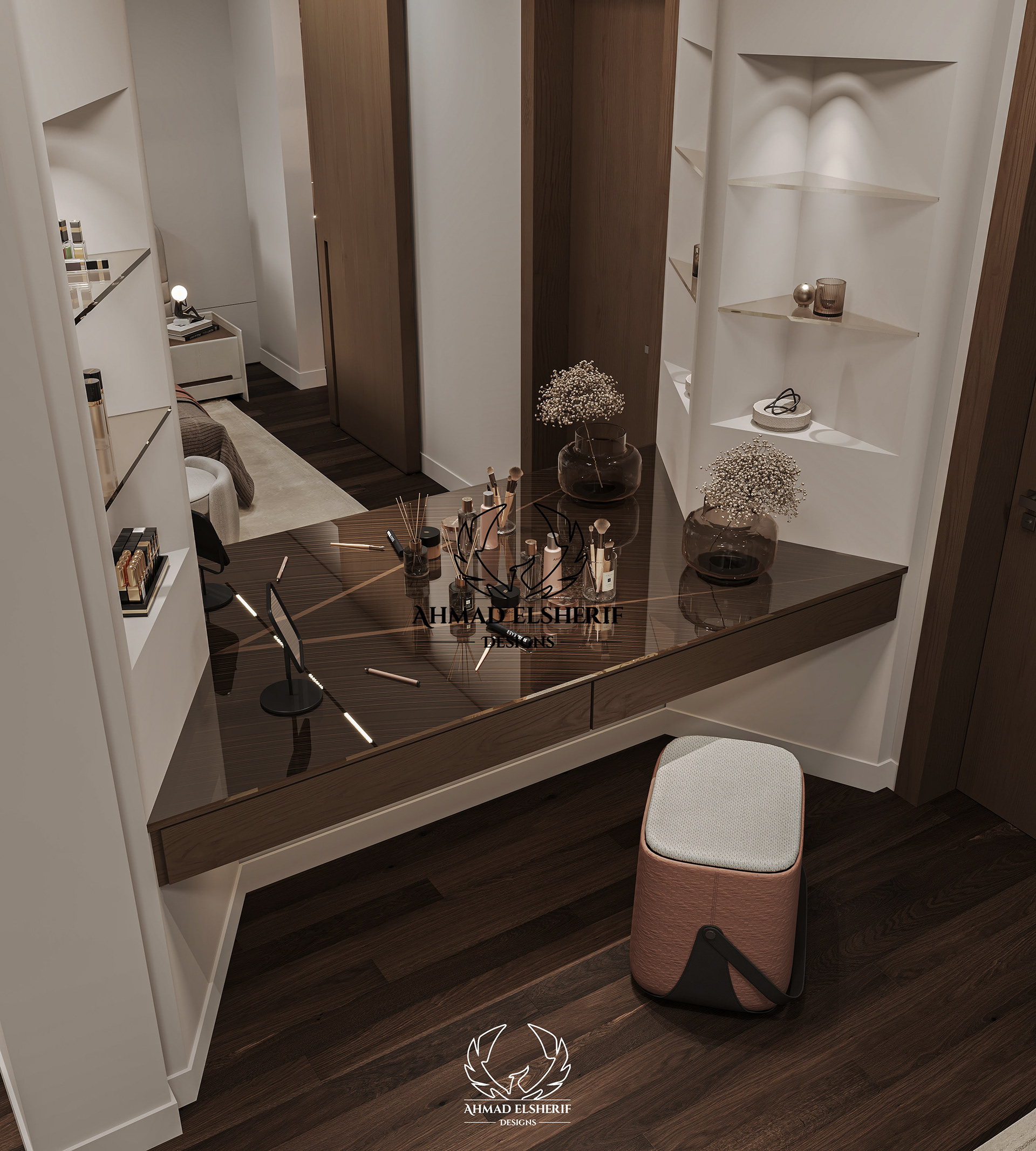 宁静主卧设计丨Egypt丨AHMAD ELSHERIF DESIGNS-13