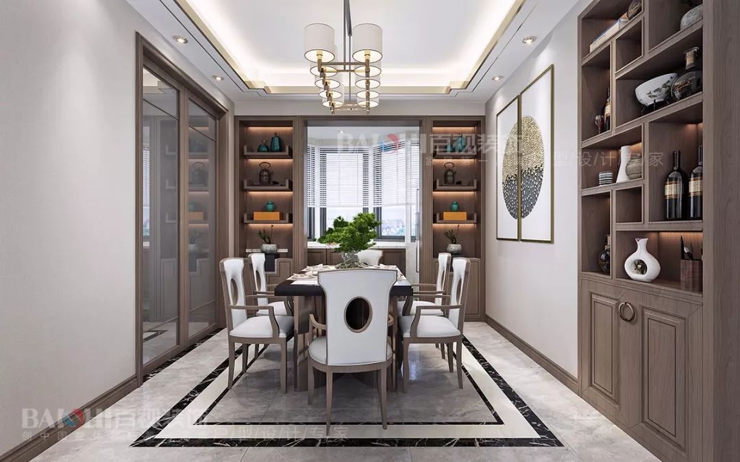 百视设计案例 | 荣盛华府中式/北欧风格的家-38