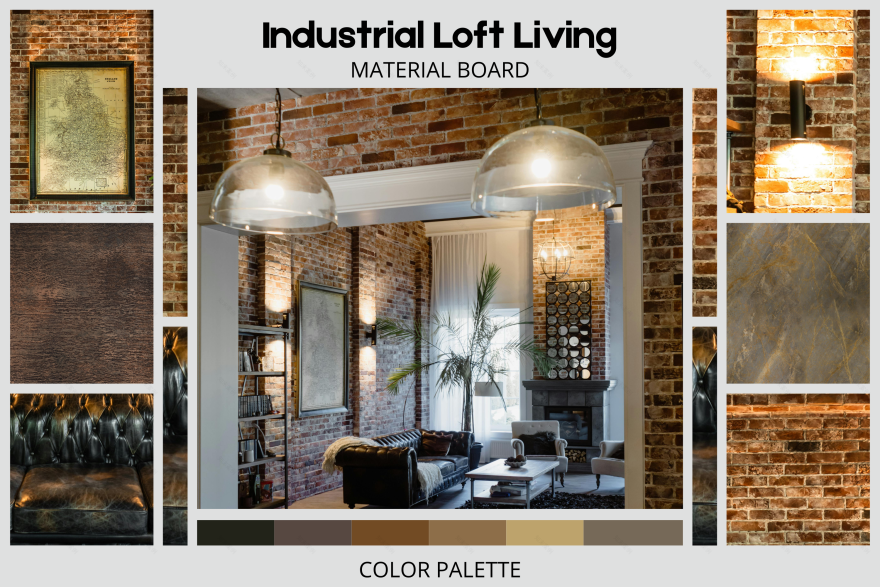 Moodboard for an Organic Loft Living Room-9