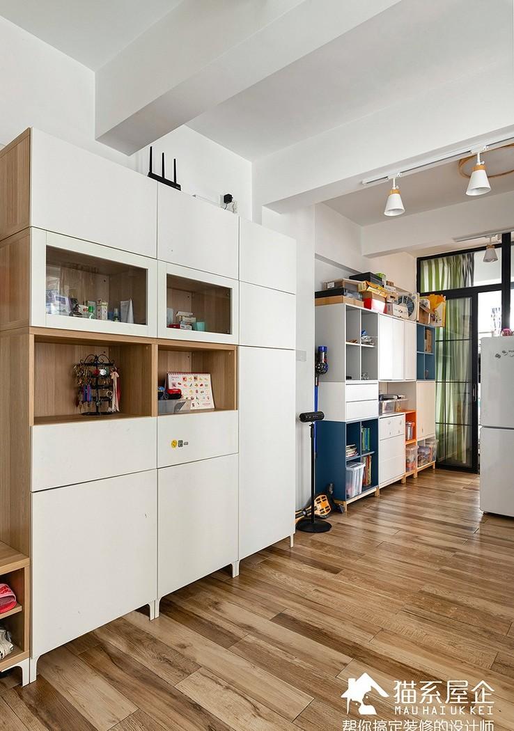 55㎡“猫系屋企”变身二宝家庭乐园，巧改户型实现空间利用最大化-5