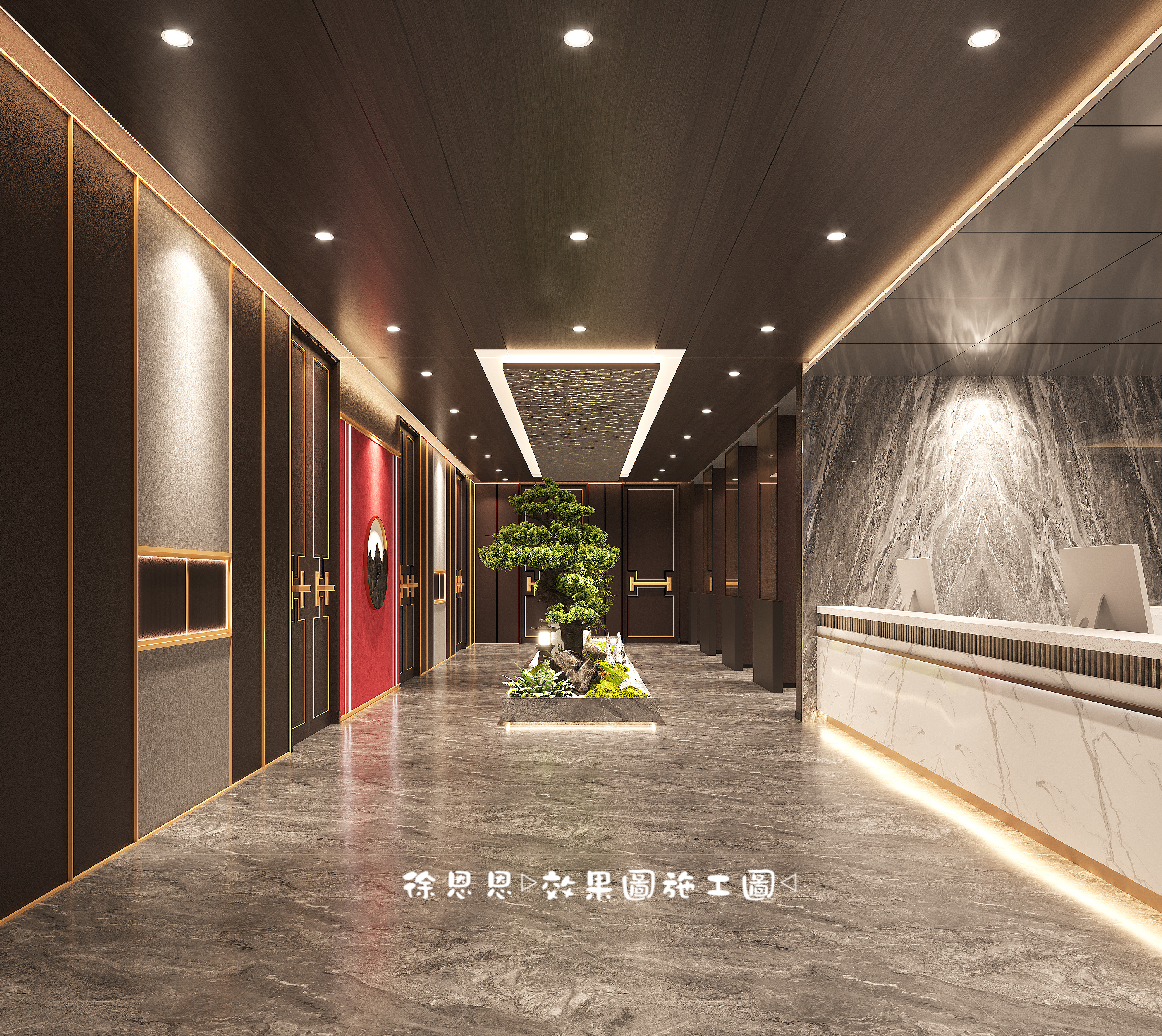 轻奢海鲜餐厅，新中式点缀让空间独具特色！-0