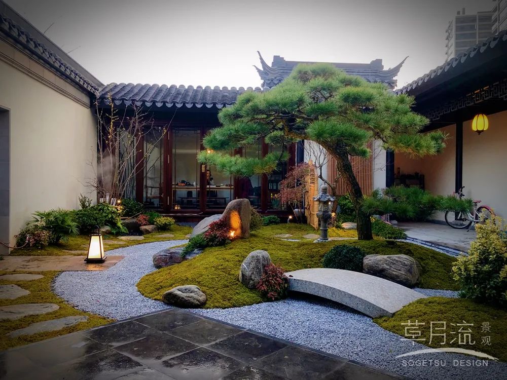 暖阳下的庭院新色丨草月流景观-28