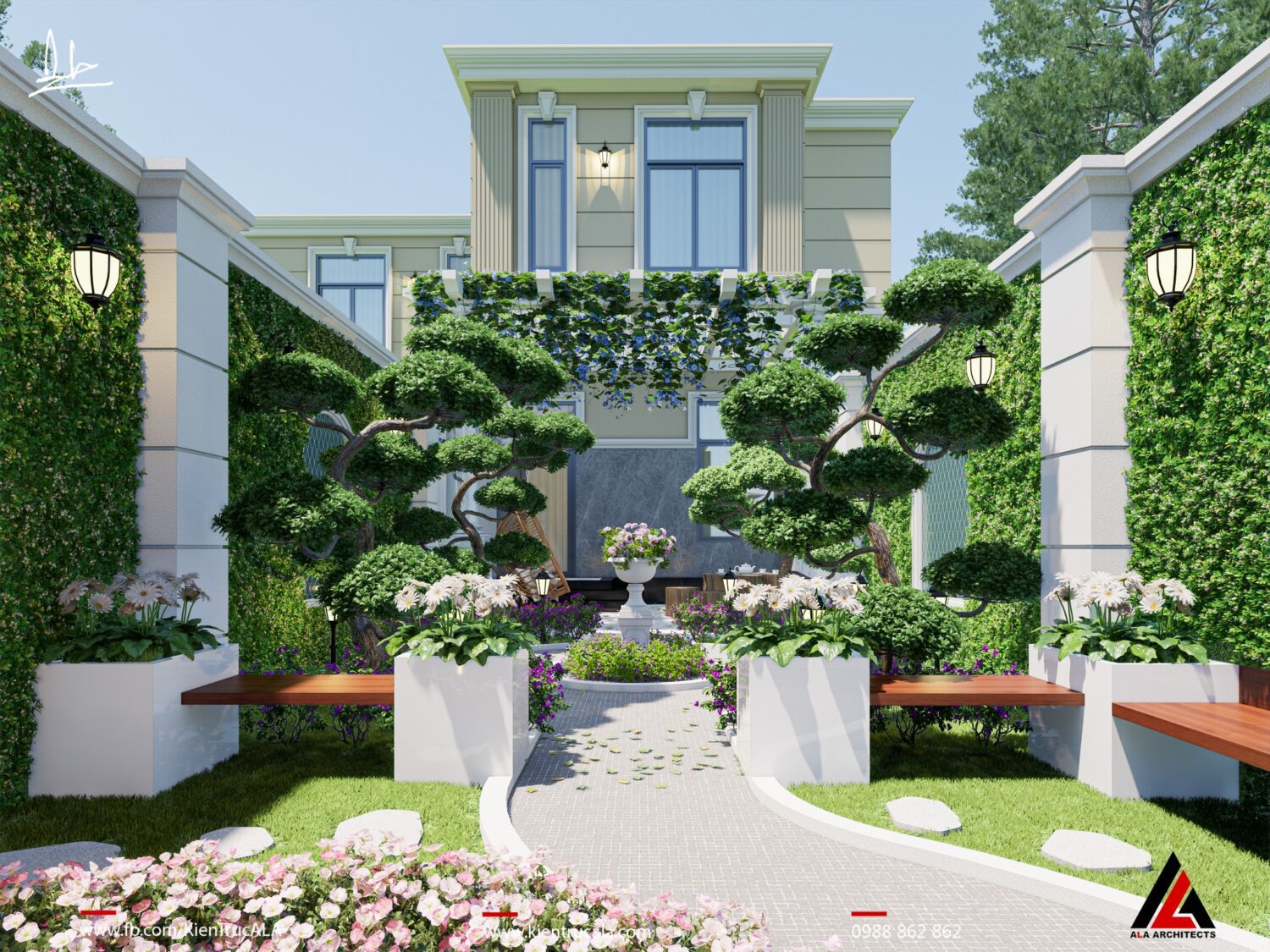 免费的SketchUp花园外部模型丨Duy Loc-1