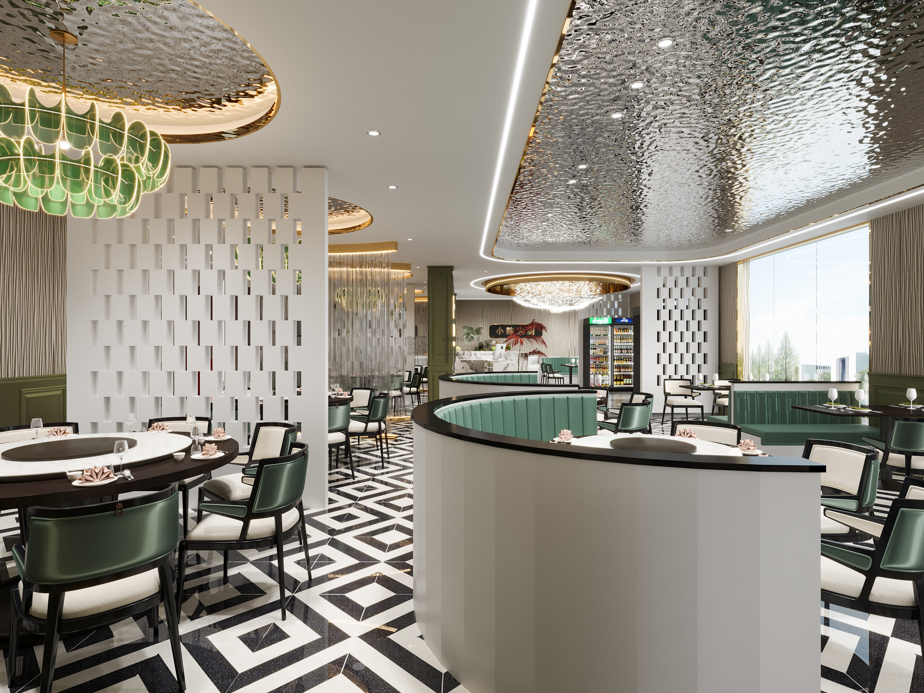 中餐空间圆形设计也有法式的浪漫-3