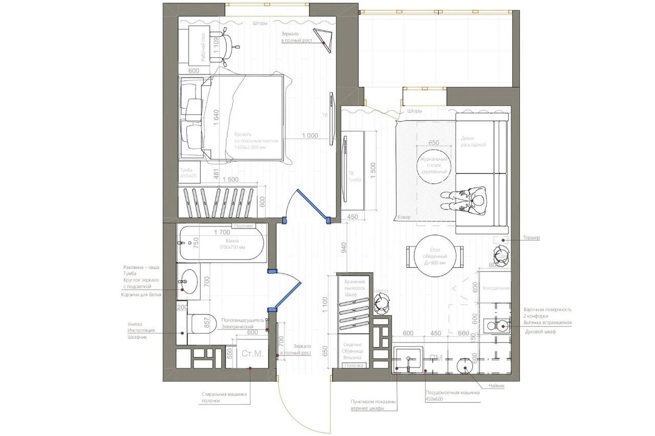 日式小户型室内设计丨Anna Kashentseva-6