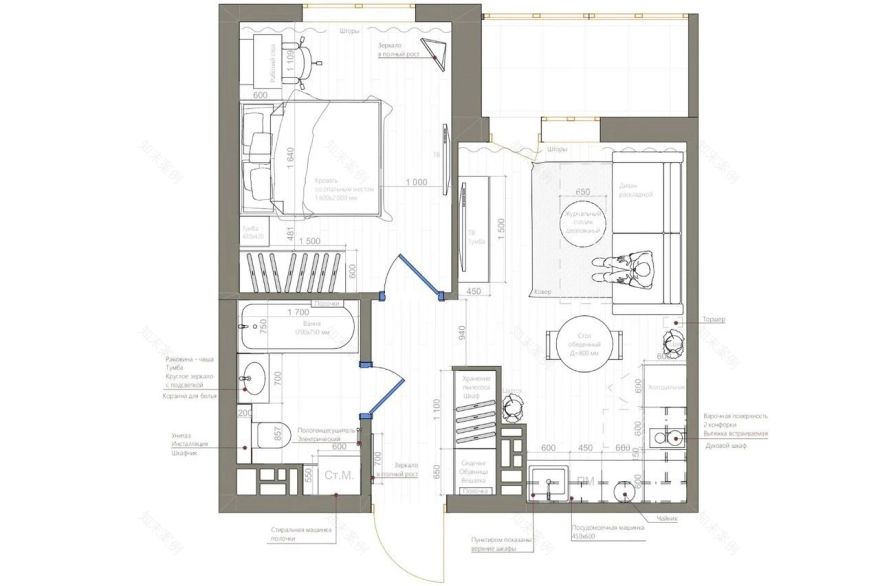 日式小户型室内设计丨Anna Kashentseva-6