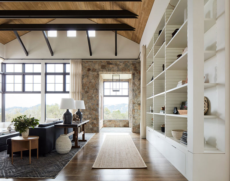 加州现代牧场别墅，自然石材与葡萄园的完美融合-26