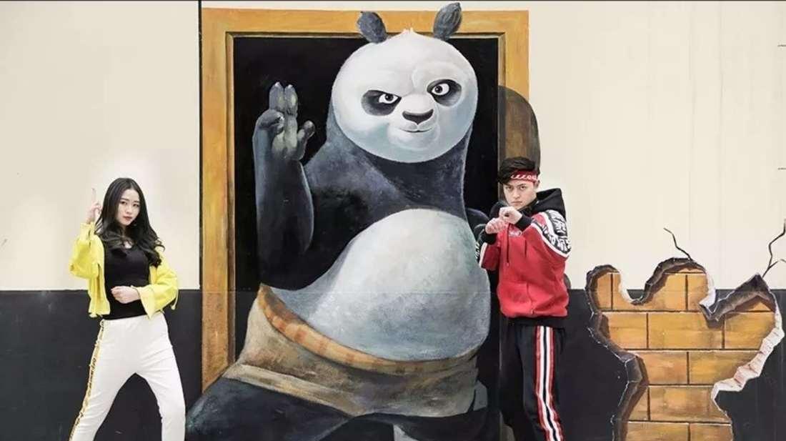 湖南株洲广场 3D 地画墙绘-2