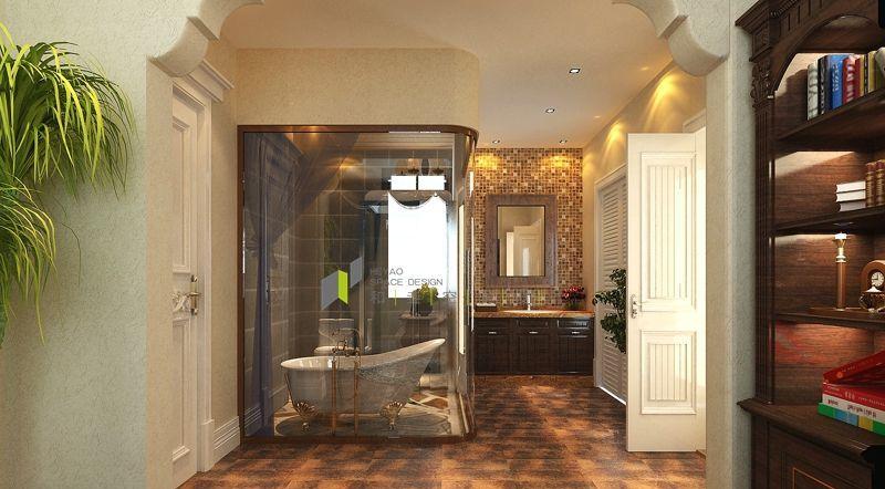 济南玫瑰园500平美式乡村风格装修设计-5