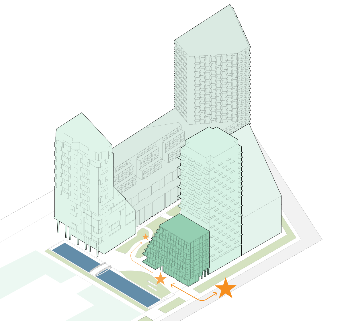 灯塔南区贝塔

注：Keystone常见释义为基石；关键，这里结合语境意译为灯塔；Zuidas音译为南区 ；BETA音译为贝塔 由于缺乏更多背景信息，此翻译仅供参考 丨荷兰阿姆斯特丹丨Evert Klinkenberg等团队-31