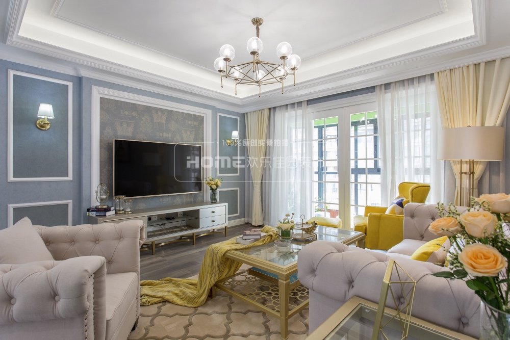 136㎡美式风格住宅  欢乐佳园装饰-22