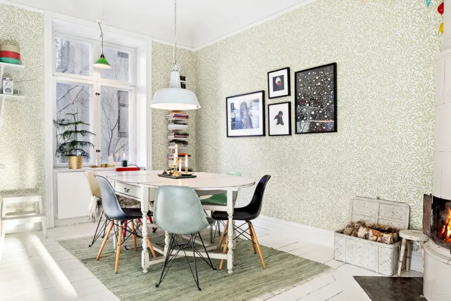 瑞典复古风公寓 | 色彩与历史的完美融合-4