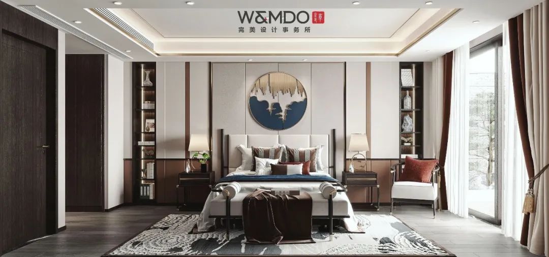 蓝山湾·肖府新中式设计,融合清雅古韵与精致简约-25