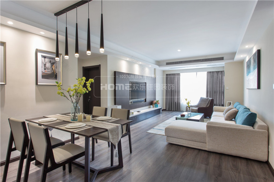 欢乐佳园装饰|【设•界】他与她的蓝色现代生活™-10