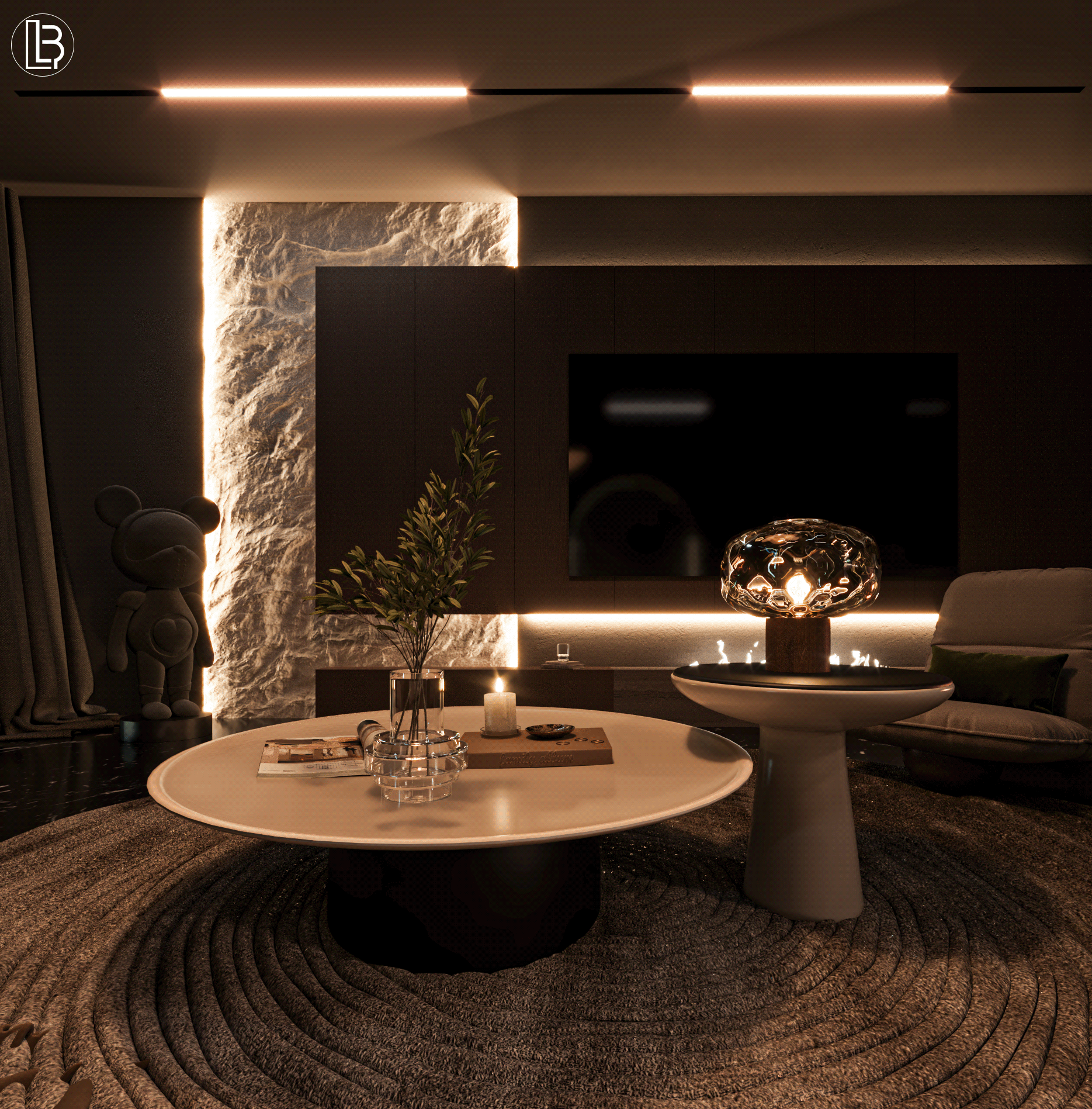 Amazing Livingroom and Small Kitchen-8