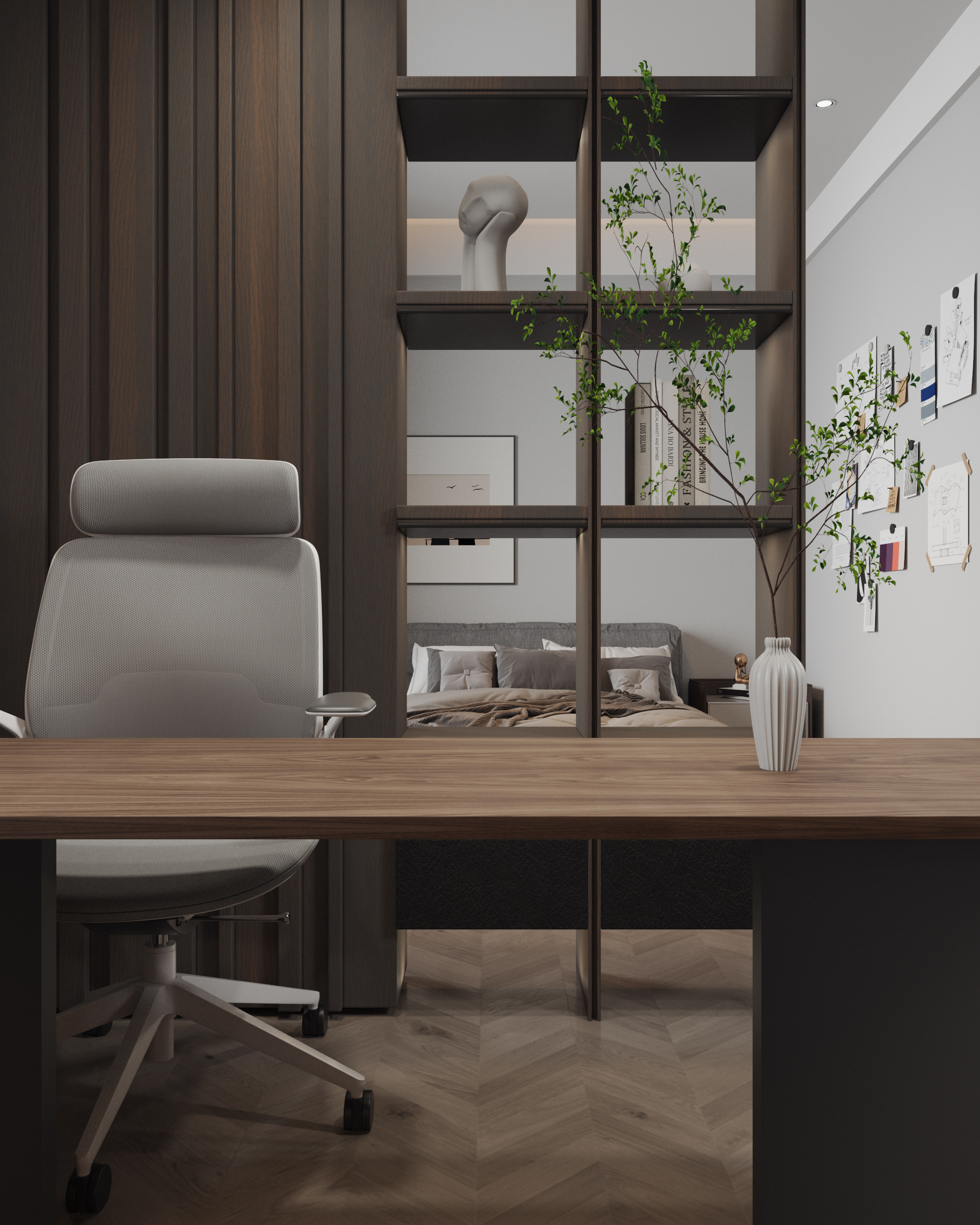 现代简约黑白风格装修-20