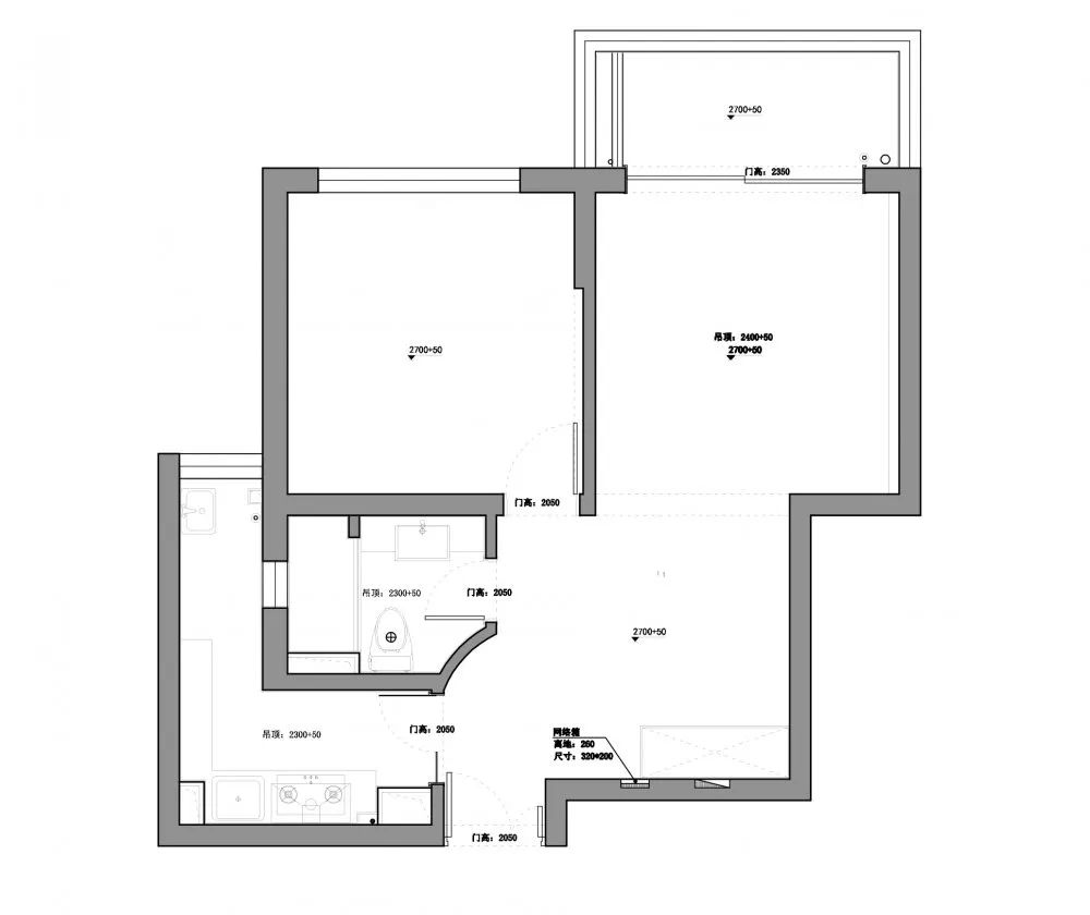 小户型高级灰++ 脏粉设计，全屋玻璃隔断打造互动空间-17