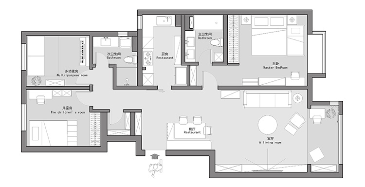 125㎡不敲不砸，给过去式的精装房来一次蜕变-30