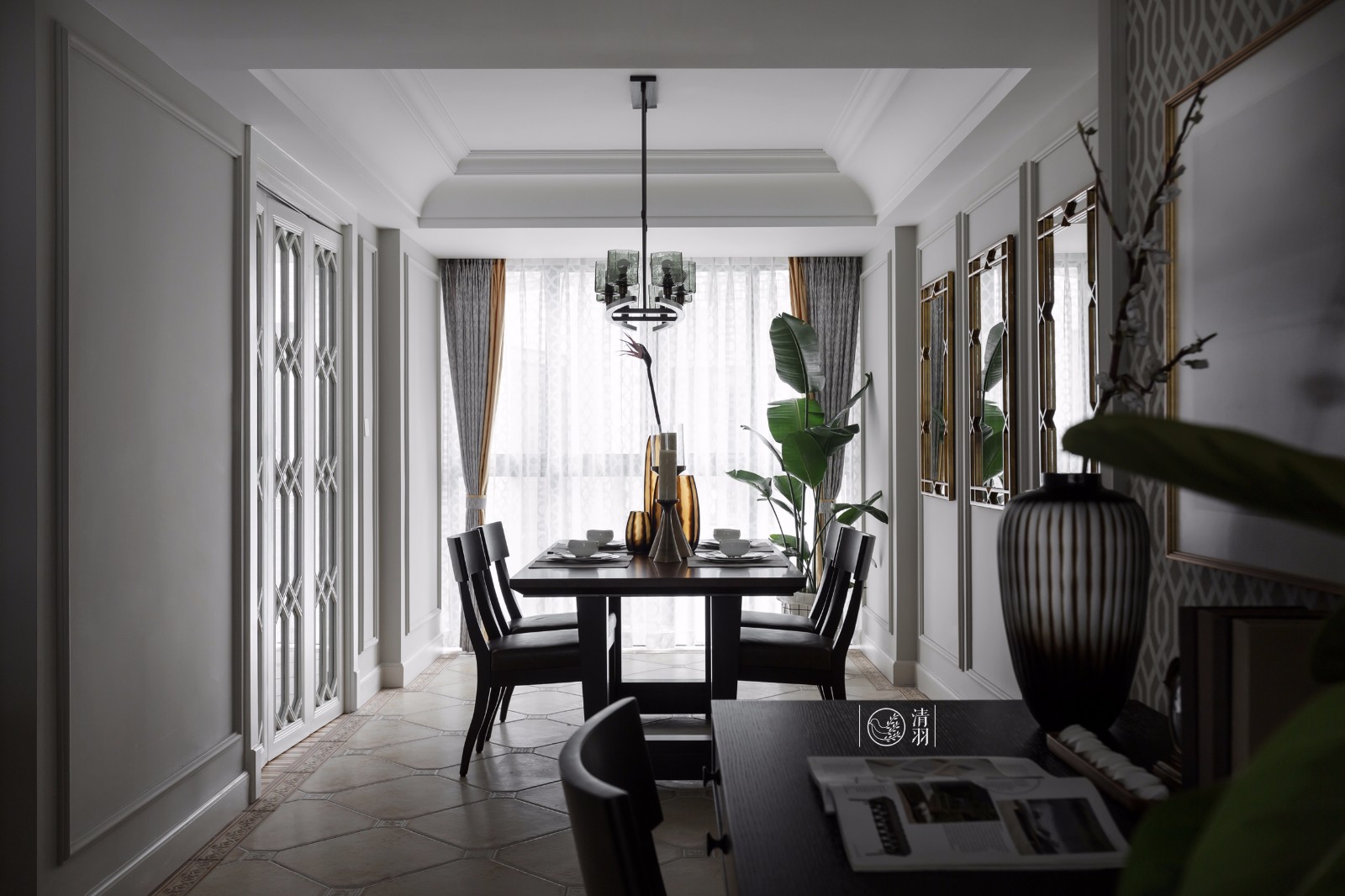 平层丨暗香疏影·成都177㎡美式住宅  清羽设计-18
