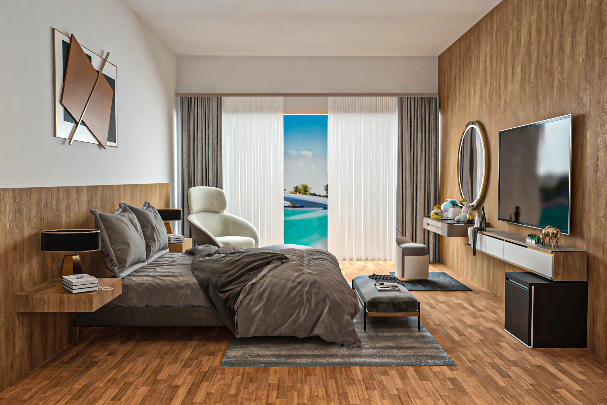 Hotel Designe (Reception - Bed room - Main Restraunt)-9