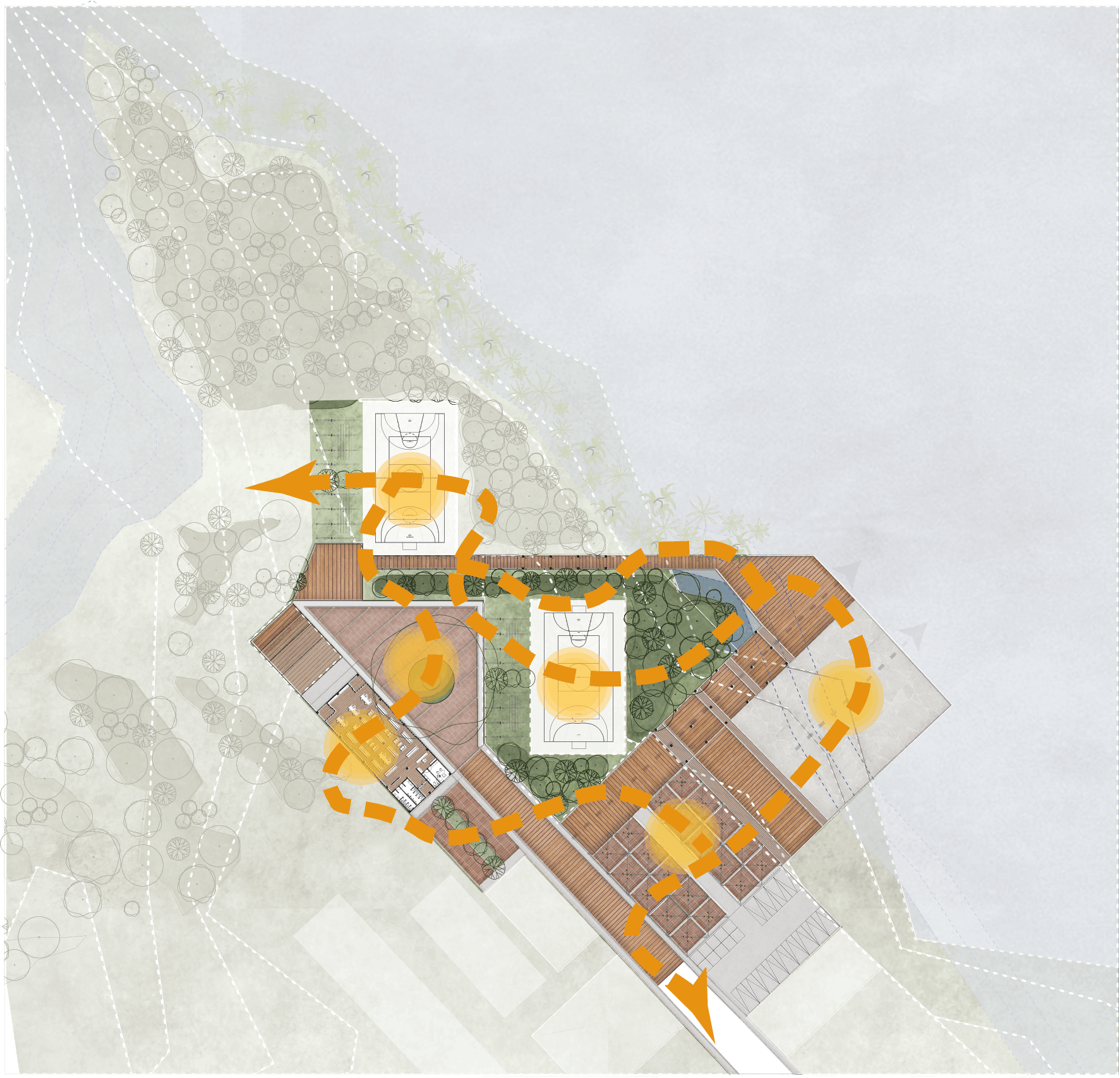 城市活跃边界：瓜皮互联区

注：Guapi可能是特定的地名，这里音译为瓜皮 ，如果有更准确的信息可以替换；Conectado有连接的、互联的意思，结合语境这里意译为互联区  丨哥伦比亚丨Universidad de los Andes（安第斯大学）-11