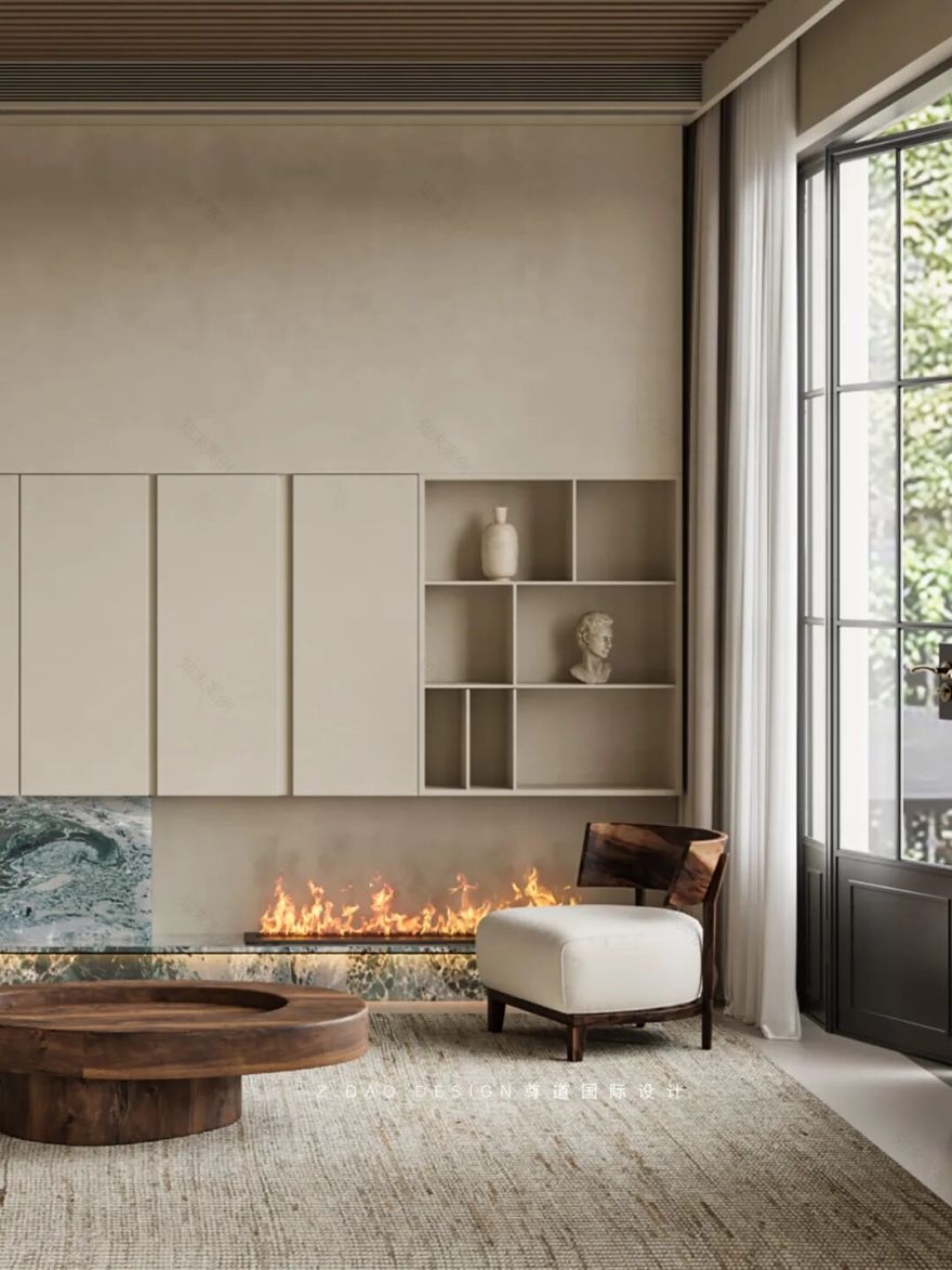 龙湖丽丰·西宸原著400㎡静奢风别墅(《喜 棠》)丨尊道国际设计-100