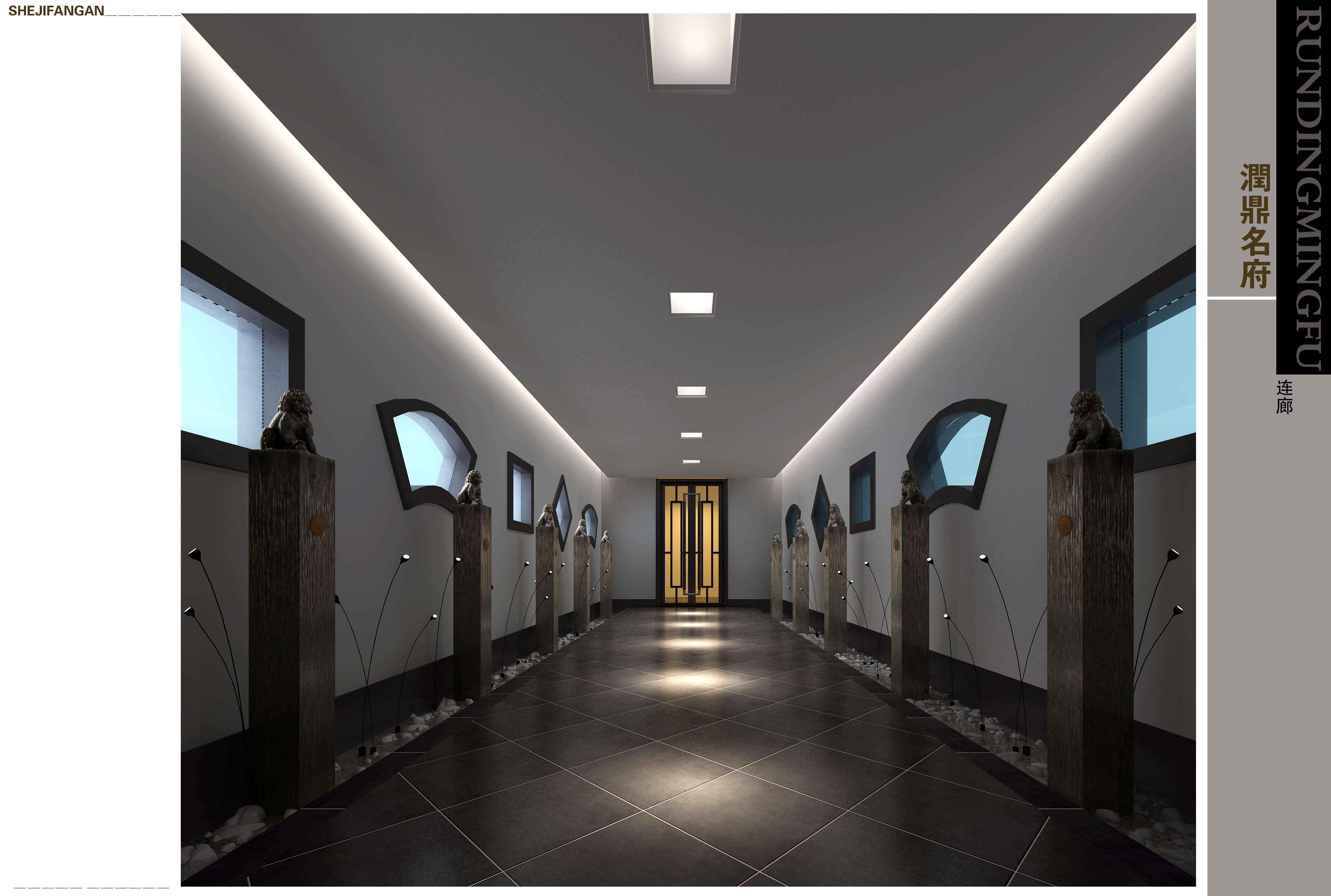 售楼处设计欧式中式现代高清售楼部效果图3D效果图-10