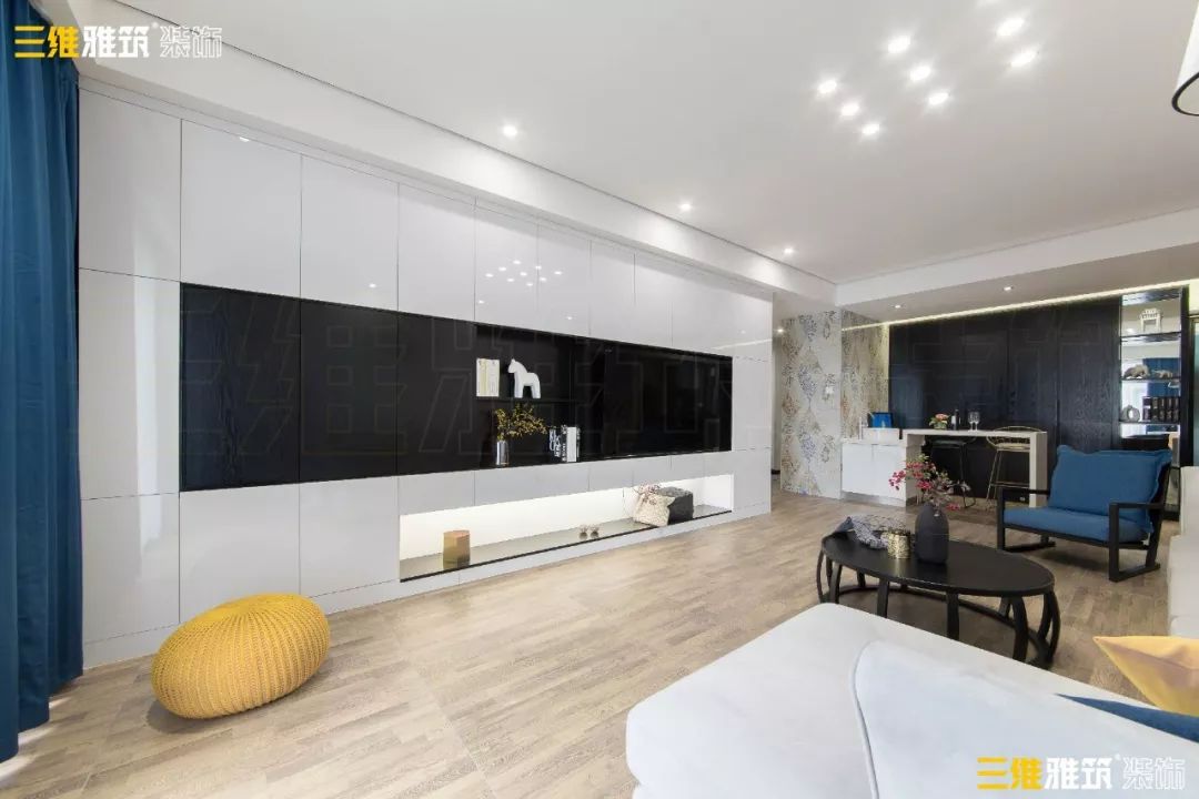 现代黑白灰，营造温馨艺术空间-14