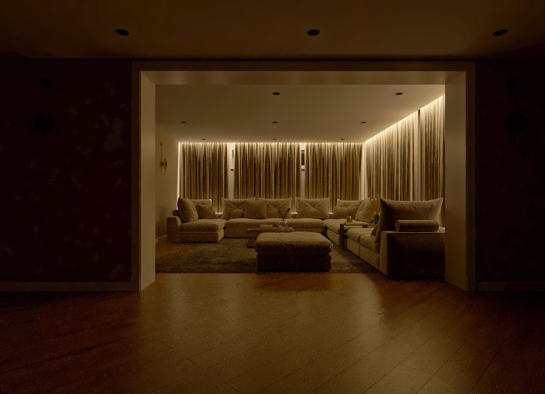 Basement floor design with two dressing rooms-7