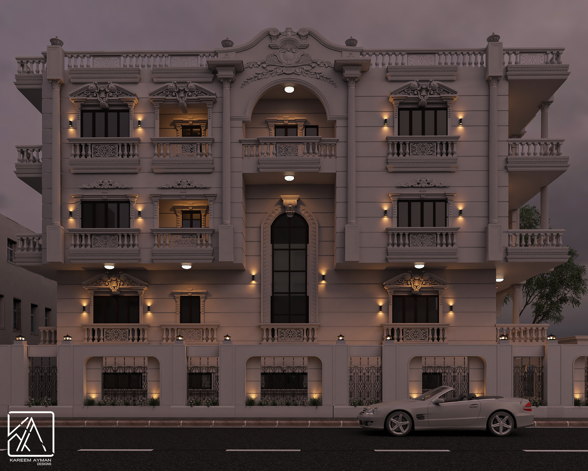 Classic villa 外立面设计丨埃及丨Kareem Ayman Designs-11