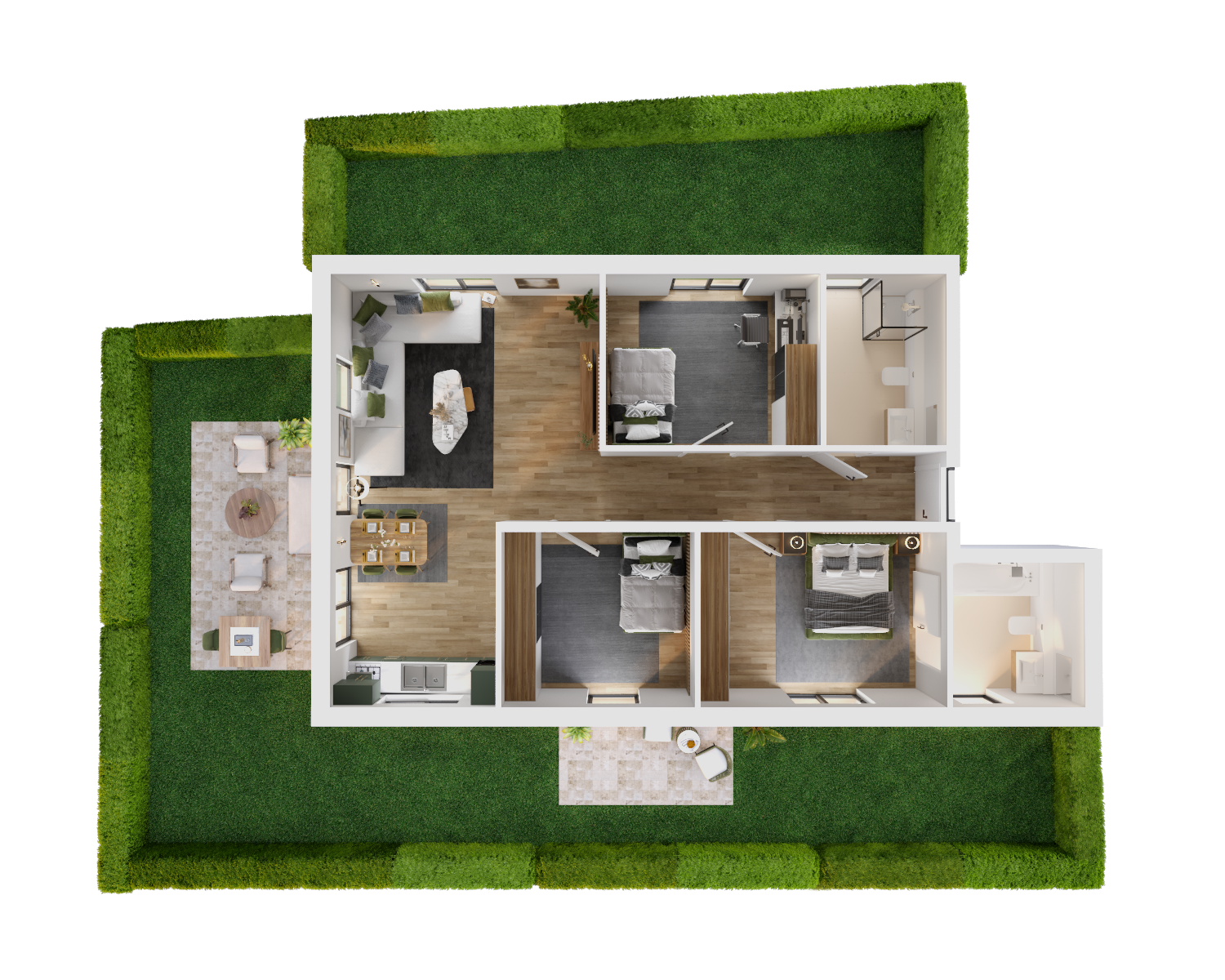 德国住宅开发项目3D户型图与宣传册设计-13